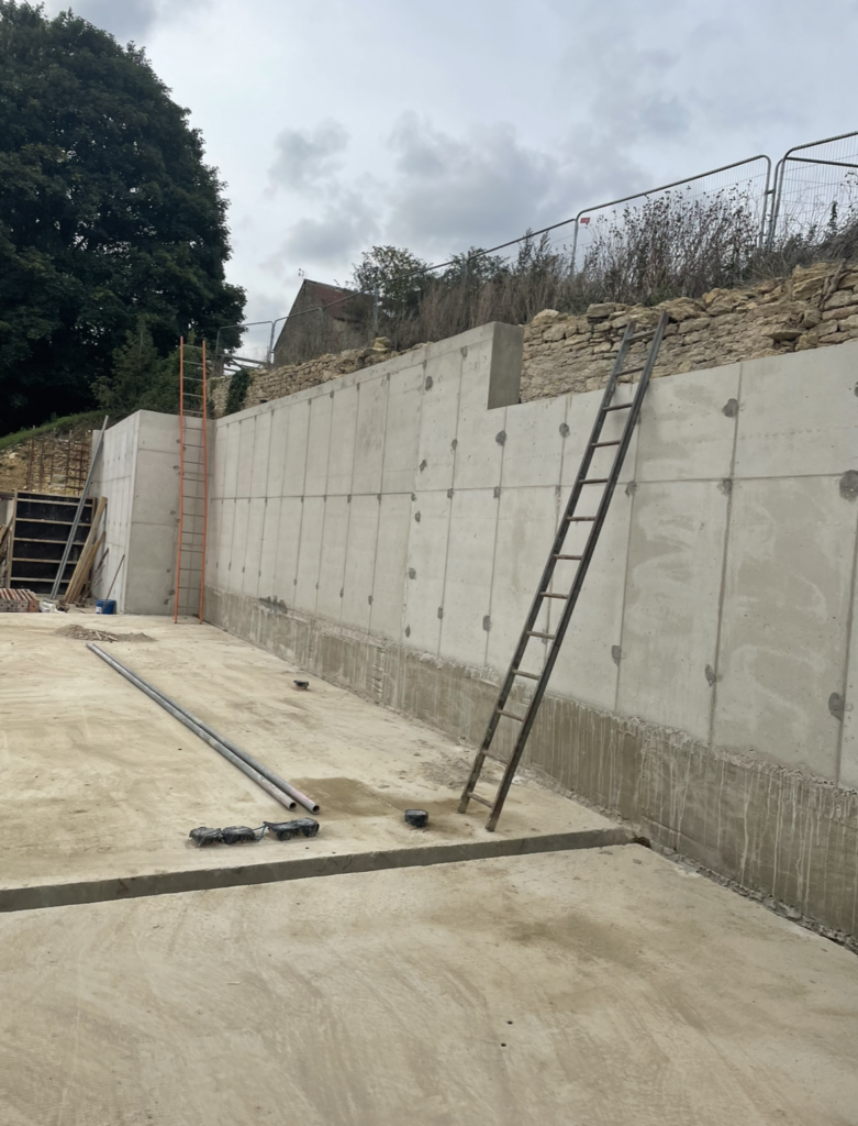 concrete support wall